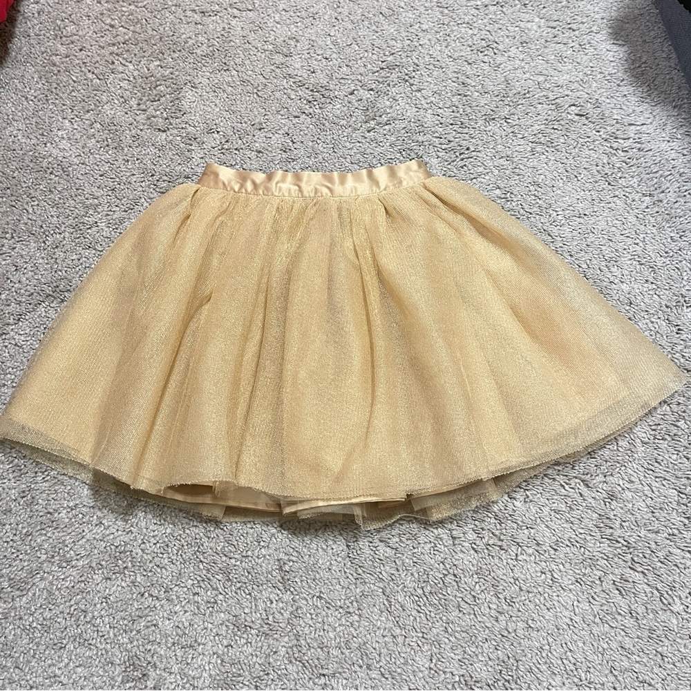 Janie and Jack Elegant Gold Tulle Skirt